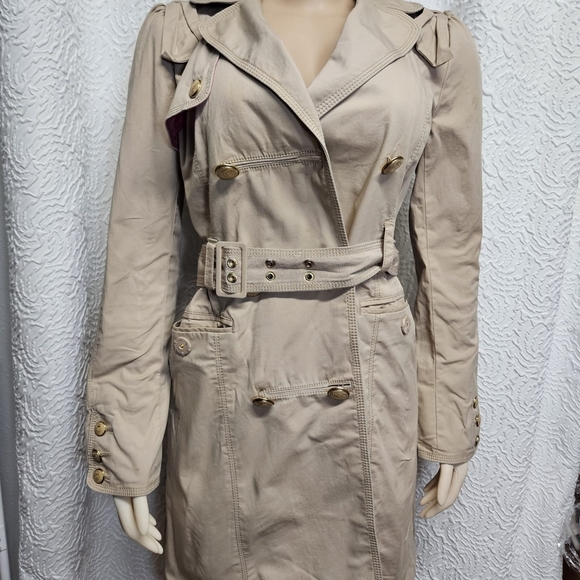 Juicy Couture Jackets & Blazers - Juicy Couture Tan Trench Coat with Belted Waist